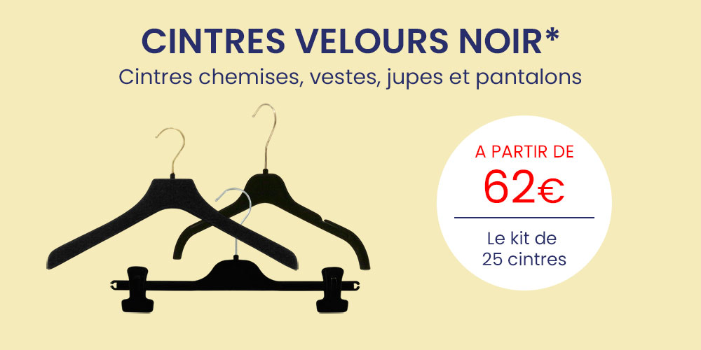 cintres velours noir