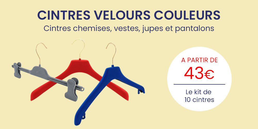 cintres velours couleurs